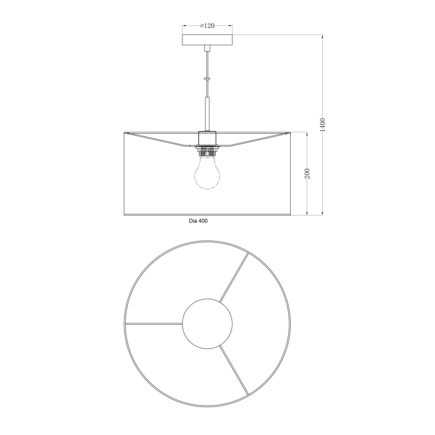 Globo 15188H - Lustre AMY I 1xE27/60W/230V