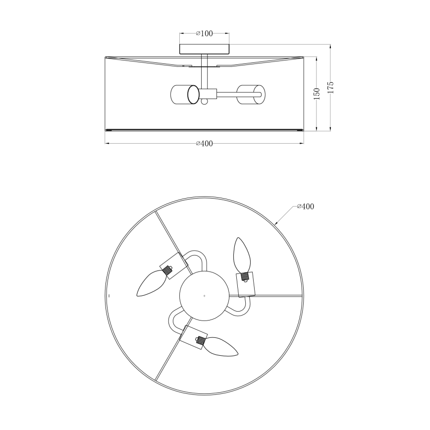 Globo - Plafonnier 3xE14/40W/230V