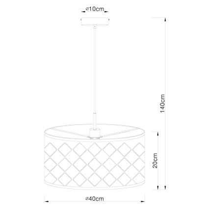 Globo - Suspension avec fil 1xE27/60W/230V