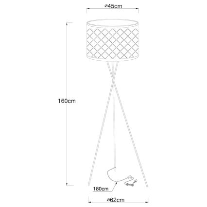 Globo - Lampadaire 1xE27/60W/230V