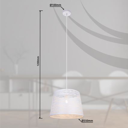 Globo 15314W - Suspension avec fil BECCA 1xE27/60W/230V