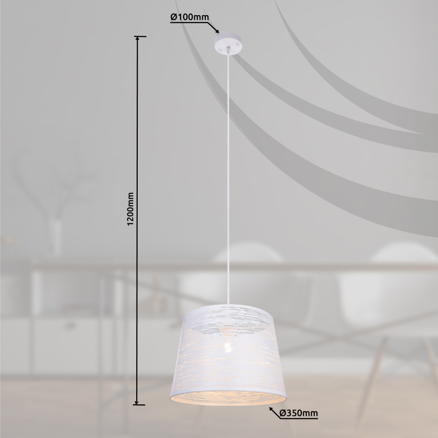 Globo 15314W - Suspension avec fil BECCA 1xE27/60W/230V