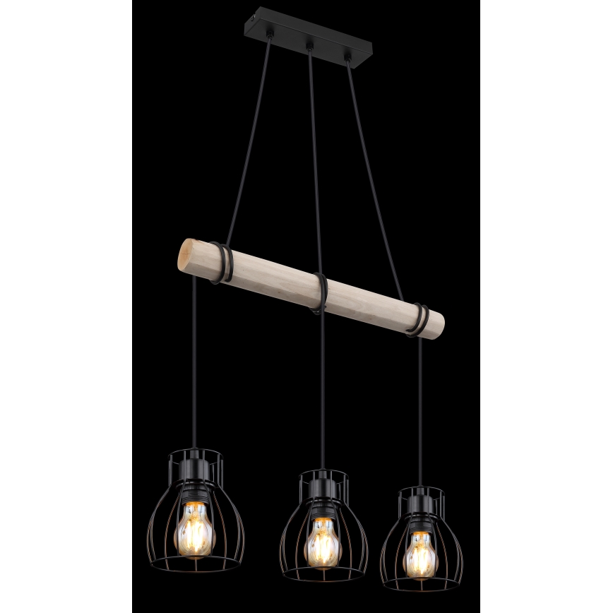 Globo - Suspension filaire 3xE27/40W/230V