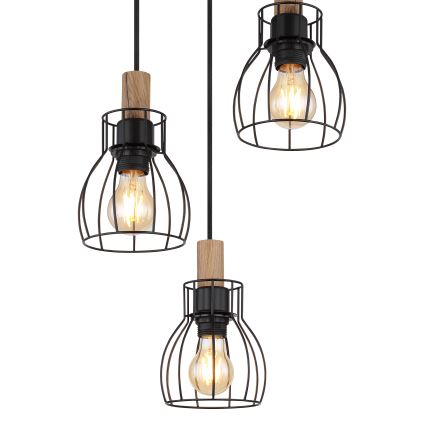 Globo - Suspension filaire 3xE27/40W/230V