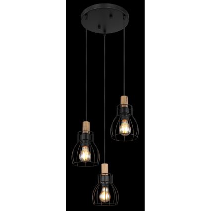 Globo - Suspension filaire 3xE27/40W/230V