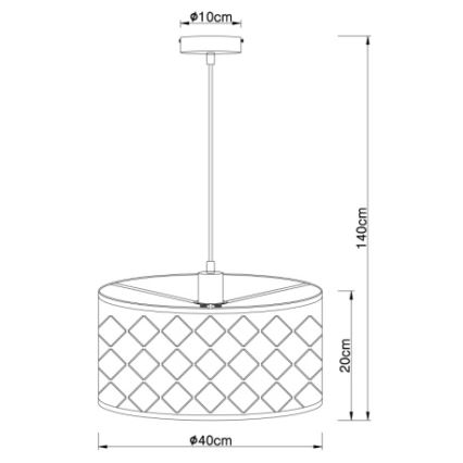 Globo 15329H - Suspension avec fil HARALD 1xE27/60W/230V