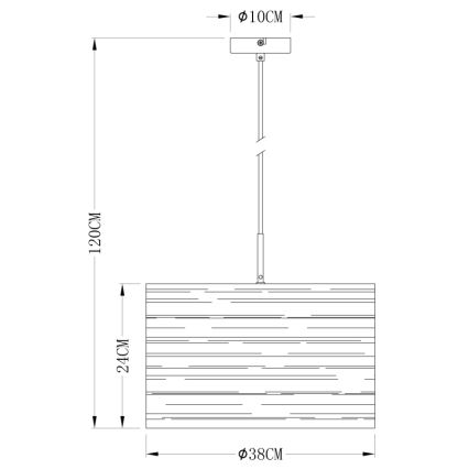 Globo 15342 - Suspension avec fil TUNNO 1xE27/40W/230V