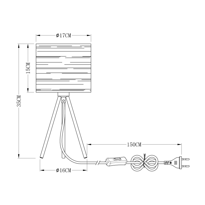Globo - Lampe de table 1xE14/15W/230V