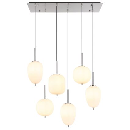 Globo - Suspension filaire 6xE14/40W/230V chrome brillant