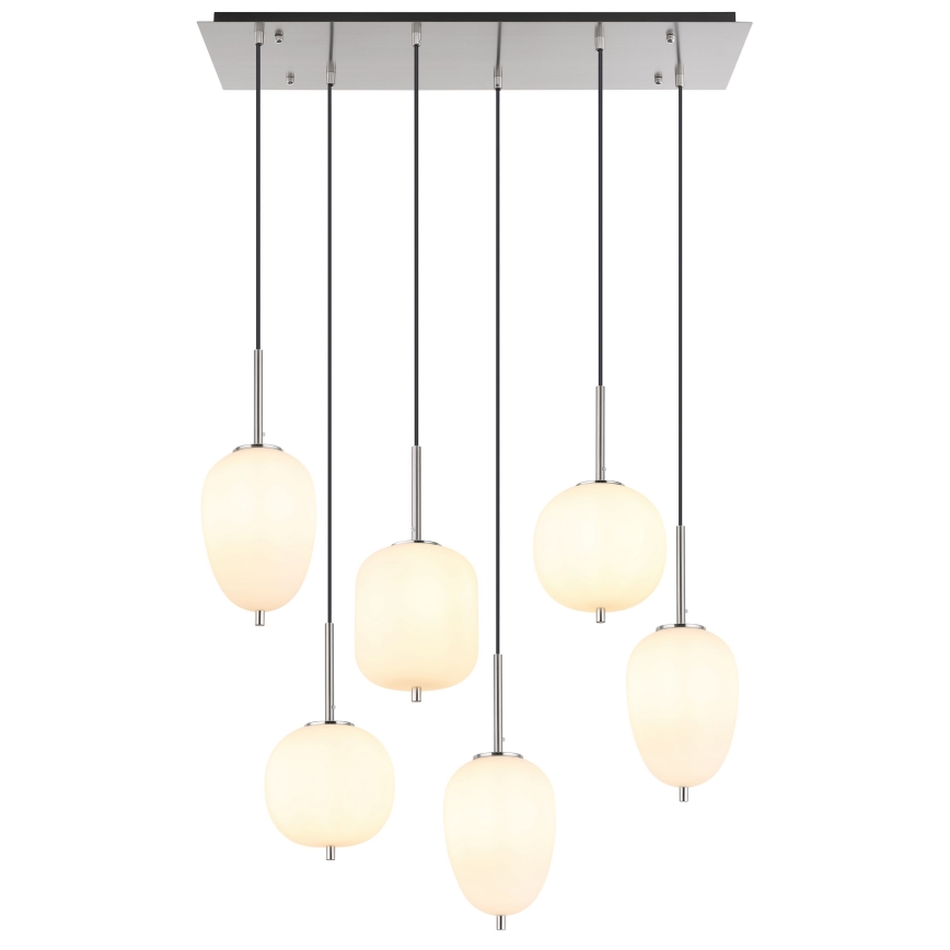 Globo - Suspension filaire 6xE14/40W/230V chrome brillant