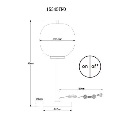 Globo - Lampe de table 1xE14/40W/230V chrome mat