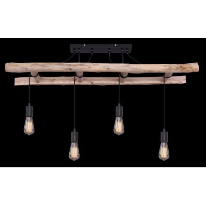 Globo - Suspension filaire 4xE27/60W/230V