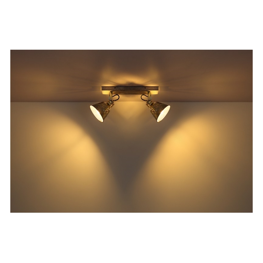 Globo - Spot 2xE27/60W/230V sapin