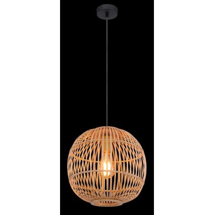 Globo - Suspension filaire 1xE27/60W/230V bambou