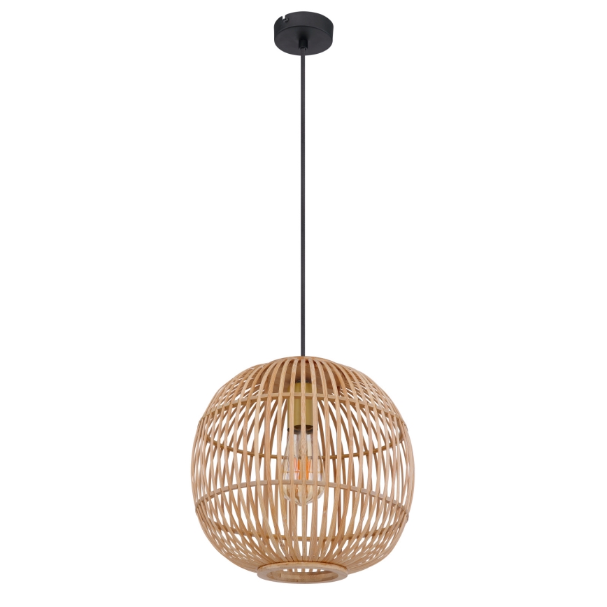 Globo - Suspension filaire 1xE27/60W/230V bambou