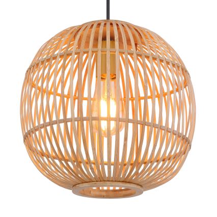 Globo - Suspension filaire 1xE27/60W/230V bambou