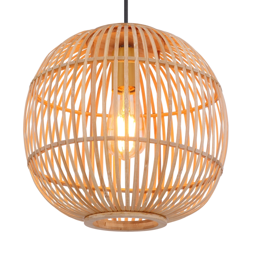 Globo - Suspension filaire 1xE27/60W/230V bambou