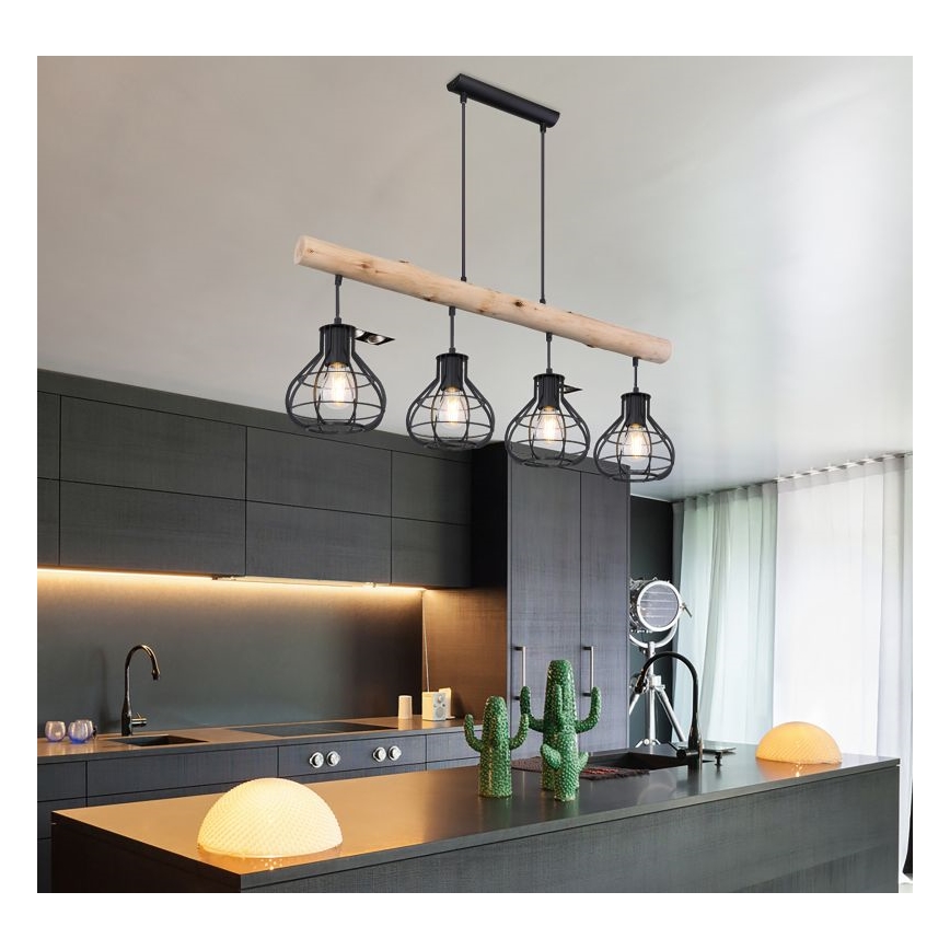 Globo - Suspension avec fil 4xE27/60W/230V