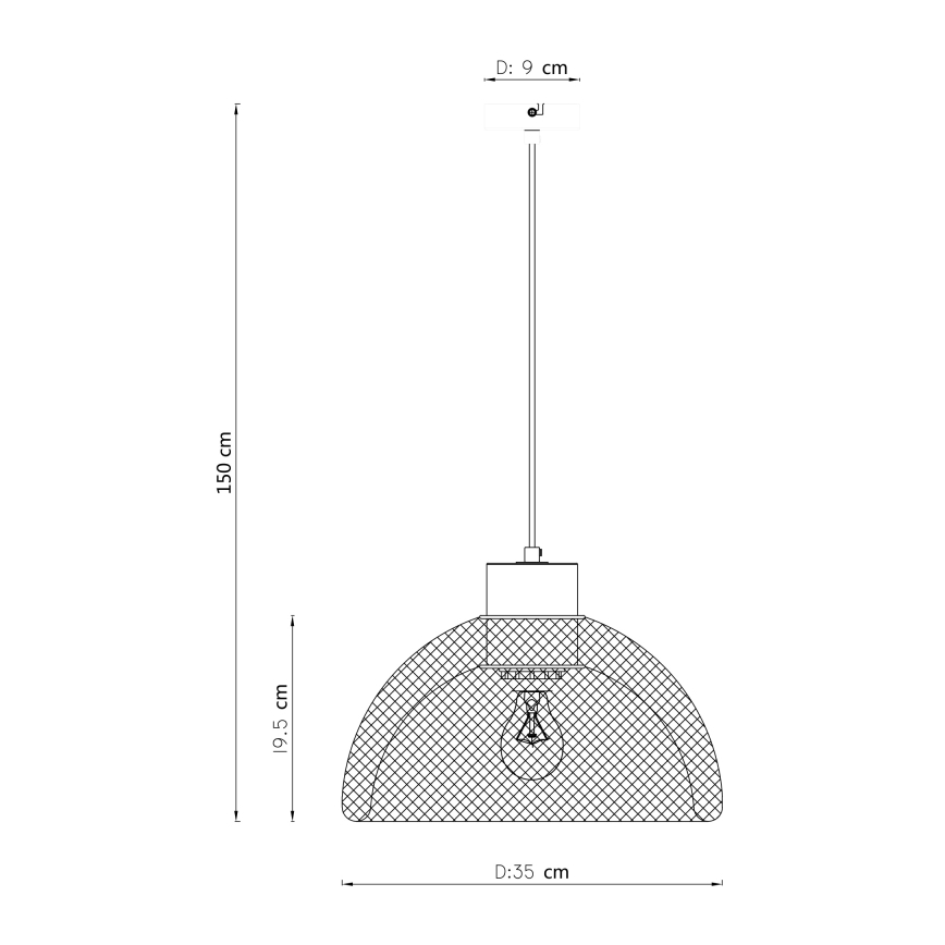 Globo - Suspension avec fil 1xE27/60W/230V