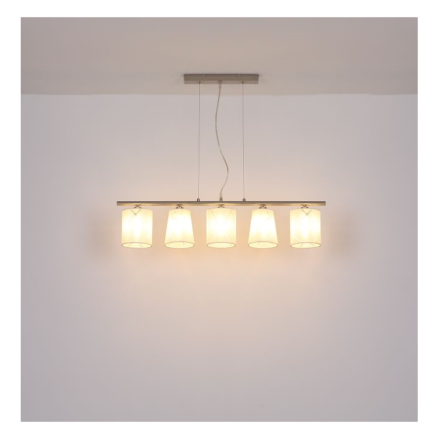 Globo - Suspension filaire 5xE14/25W/230V