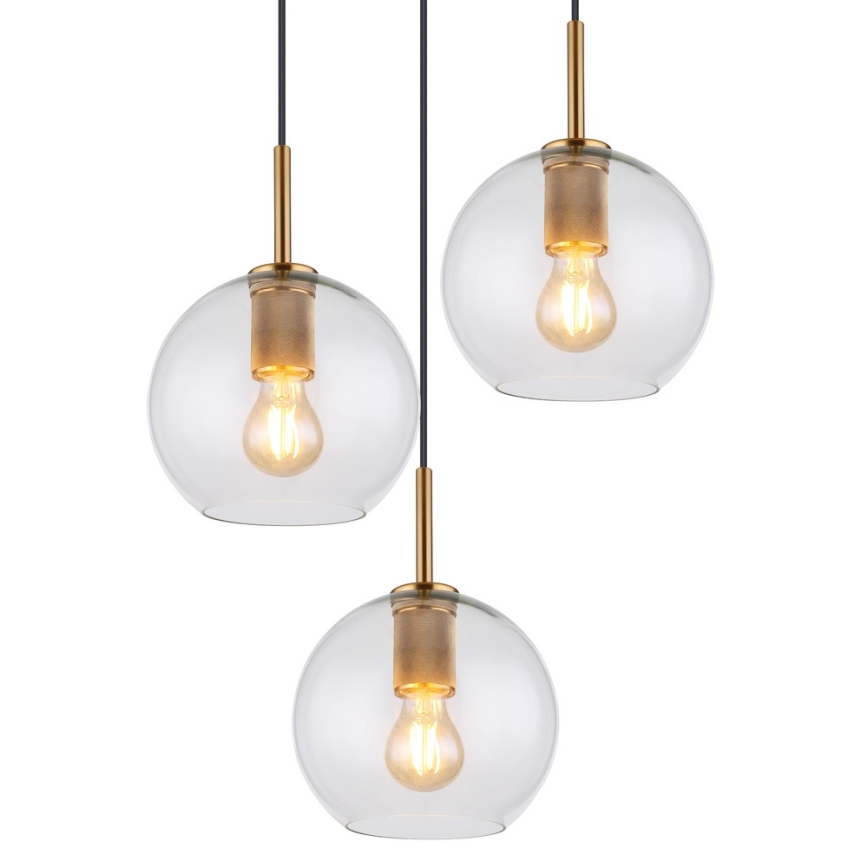 Globo - Suspension filaire 3xE27/60W/230V