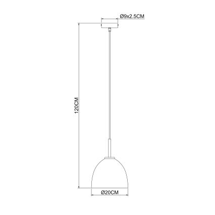 Globo - Suspension filaire 1xE27/60W/230V