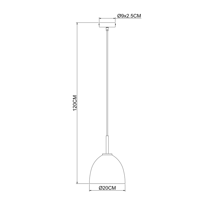 Globo - Suspension filaire 1xE27/60W/230V