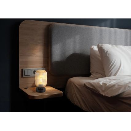 Globo - Lampe de table 1xE27/40W/230V marron