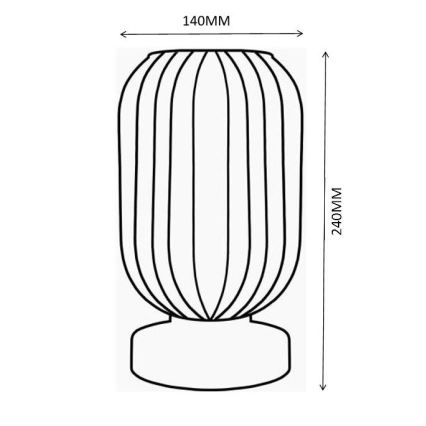 Globo - Lampe de table 1xE27/40W/230V marron