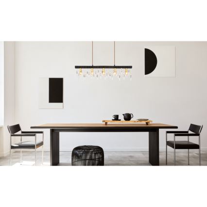 Globo 15532-5HB - Suspension sur câble KIRA 5xE14/40W/230V noir