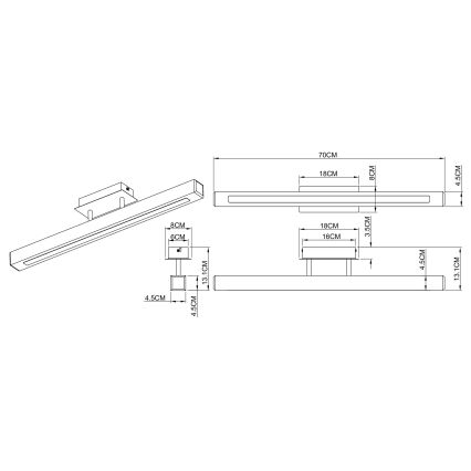 Globo - Plafonnier LED/20W/230V pin