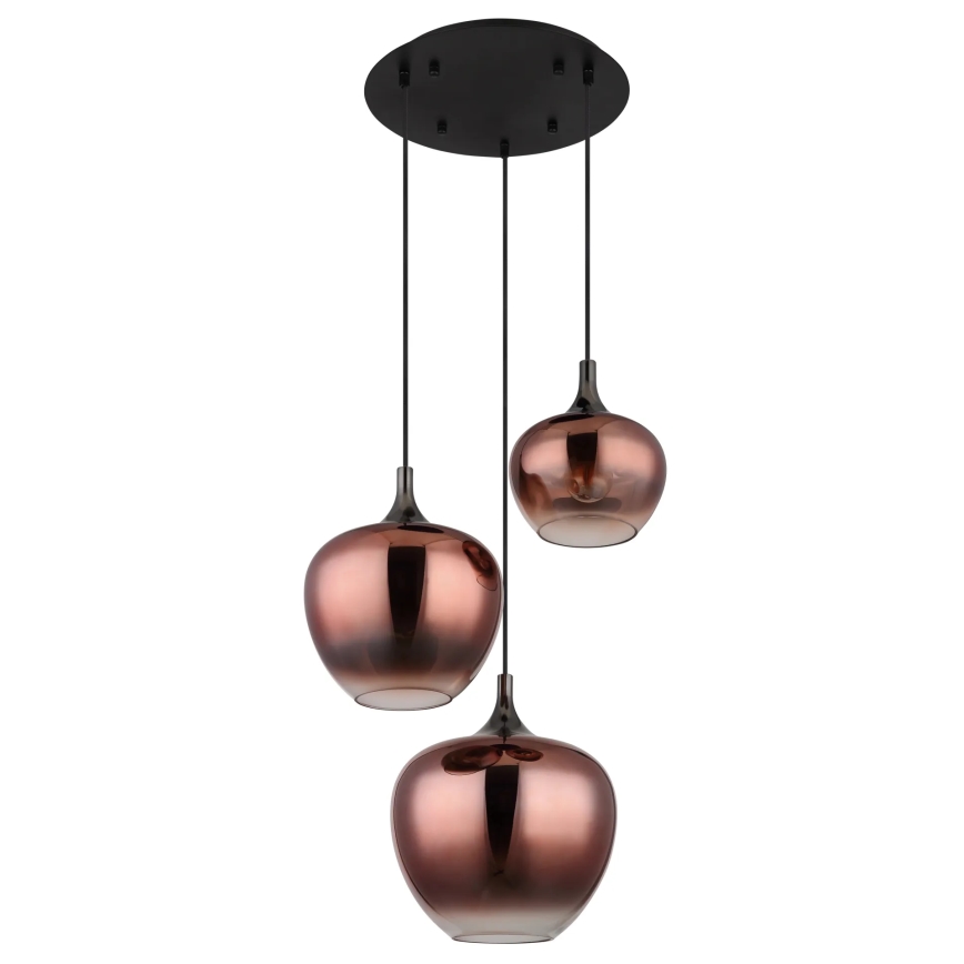 Globo - Suspension filaire 3xE27/40W/230V cuivre
