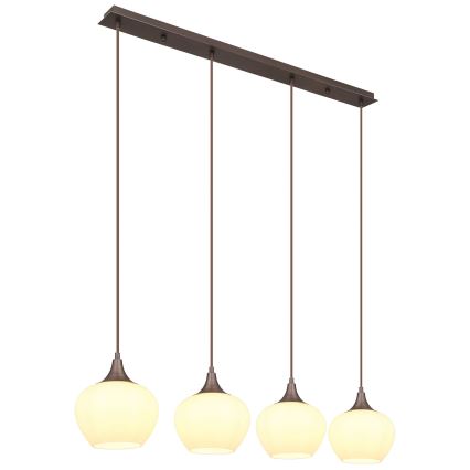 Globo - Suspension filaire 4xE27/40W/230V blanc/marron