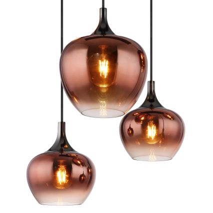 Globo - Lustre sur câble 6xE27/40W/230V cuivré