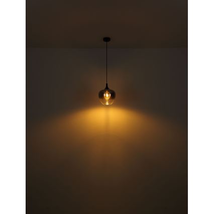 Globo - Suspension filaire 1xE27/60W/230V d. 29 cm noir