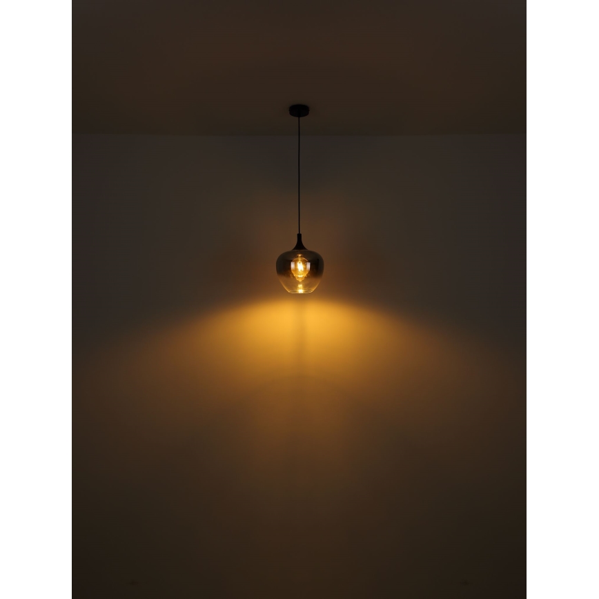 Globo - Suspension filaire 1xE27/60W/230V d. 29 cm noir