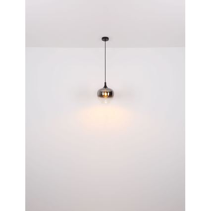 Globo - Suspension filaire 1xE27/60W/230V d. 29 cm noir