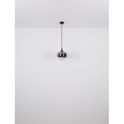 Globo - Suspension filaire 1xE27/60W/230V d. 29 cm noir