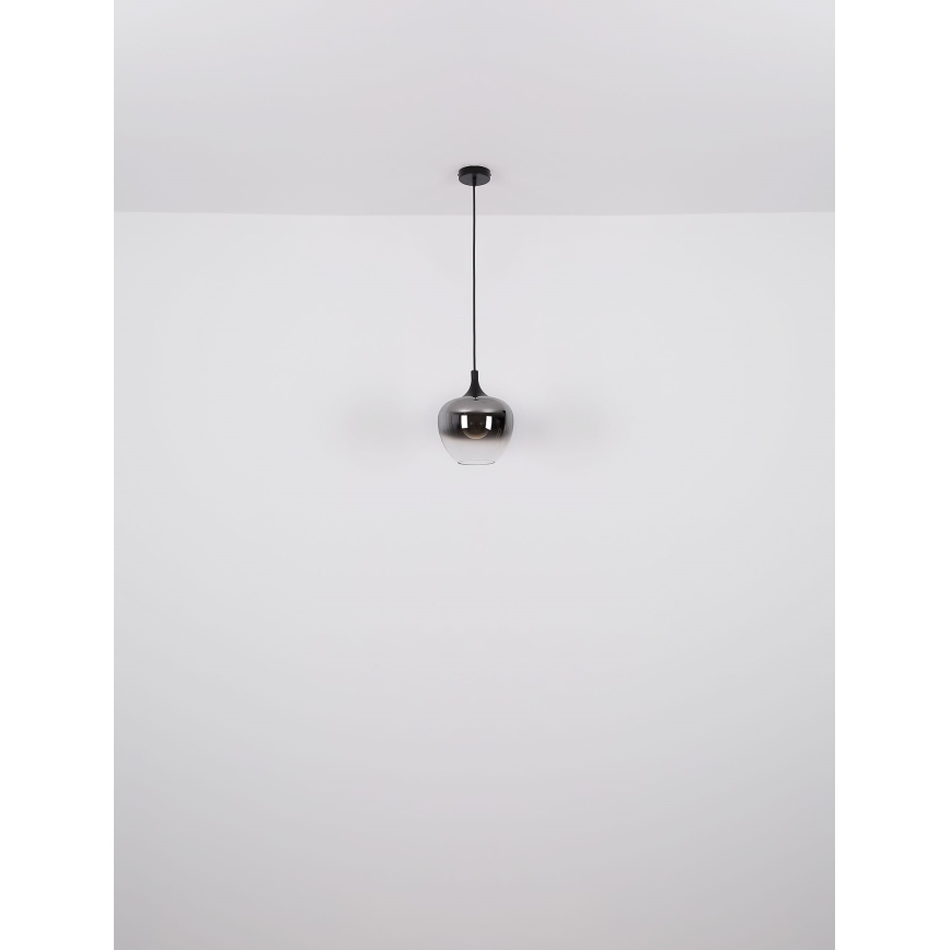 Globo - Suspension filaire 1xE27/60W/230V d. 29 cm noir
