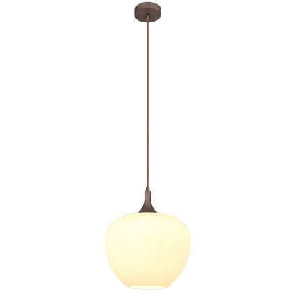 Globo - Suspension filaire 1xE27/60W/230V d. 29 cm blanc/marron
