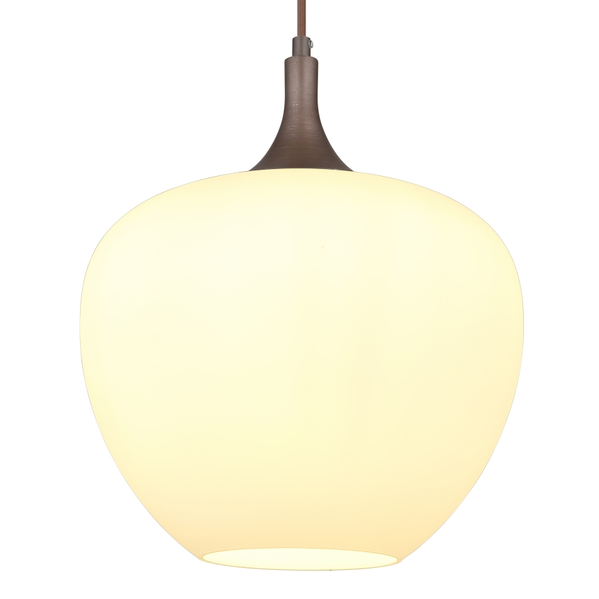 Globo - Suspension filaire 1xE27/60W/230V d. 29 cm blanc/marron