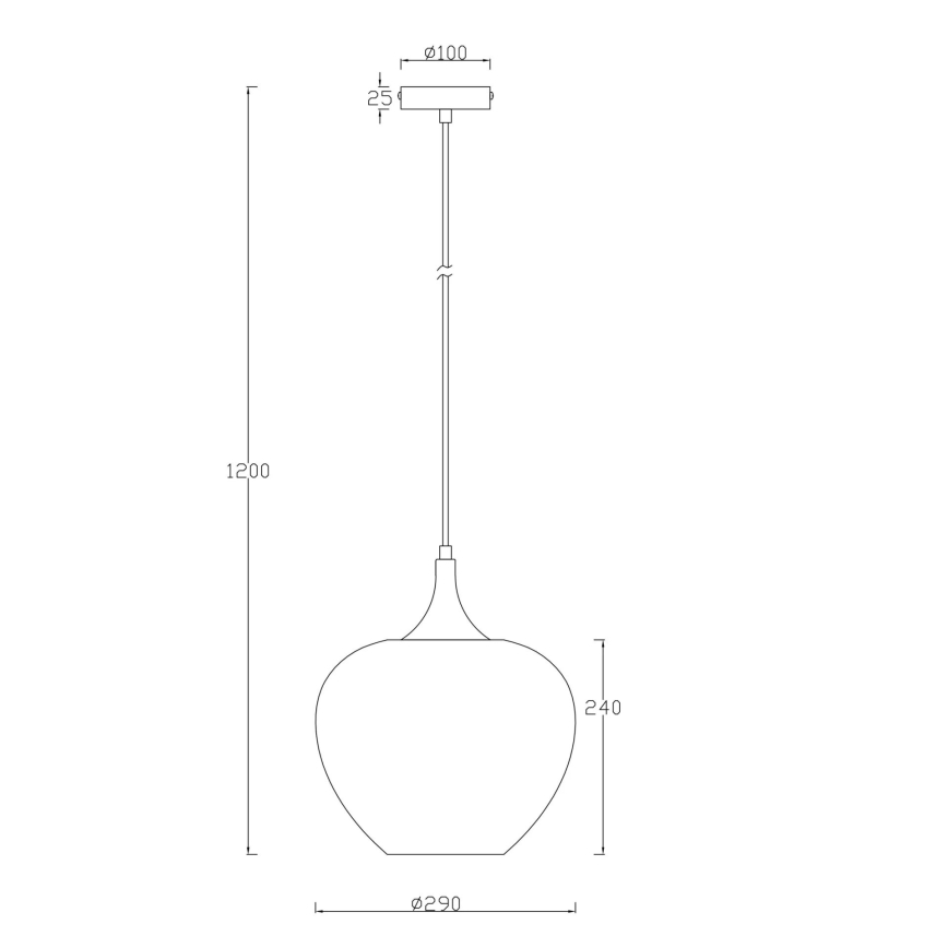 Globo - Suspension filaire 1xE27/40W/230V d. 29 cm blanc/anthracite