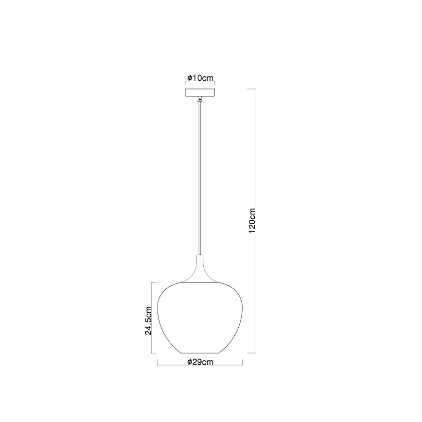 Globo - Suspension filaire 1xE27/60W/230V d. 29 cm blanc