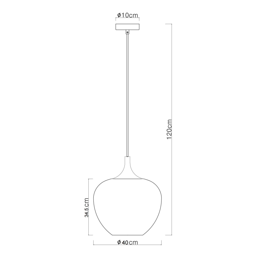 Globo - Suspension filaire 1xE27/60W/230V d. 40 cm cuivre
