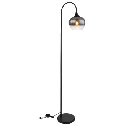 Globo - Lampadaire 1xE27/40W/230V noir/fumé