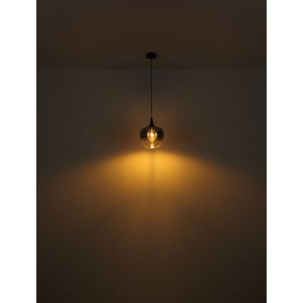Globo - Lampadaire 1xE27/40W/230V noir/fumé
