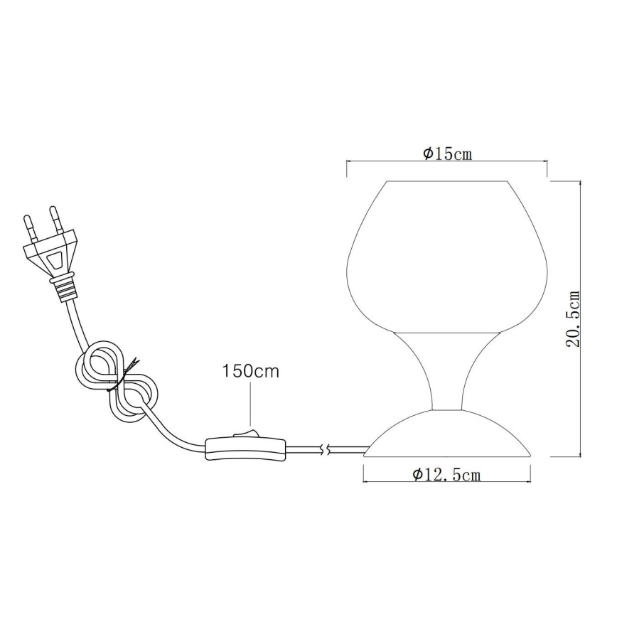 Globo - Lampe de table 1xE27/40W/230V cuivre