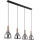 Globo 15550-4H - Suspension sur câble MATTEA 4xE27/6W/230V noir/verre fumé