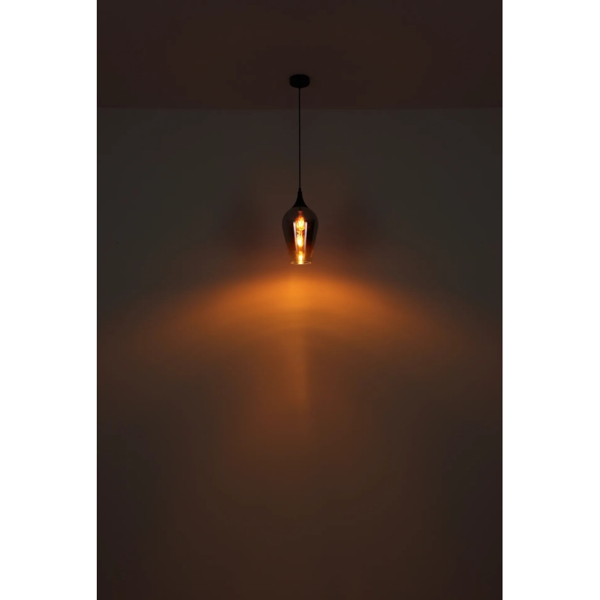 Globo - Suspension filaire 1xE27/60W/230V d. 18 cm noir