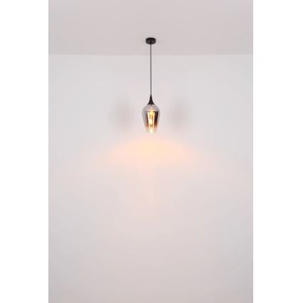 Globo - Suspension filaire 1xE27/60W/230V d. 18 cm noir
